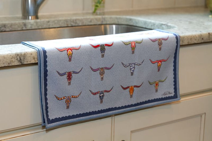 Longhorn Double-Sided Tea Towel