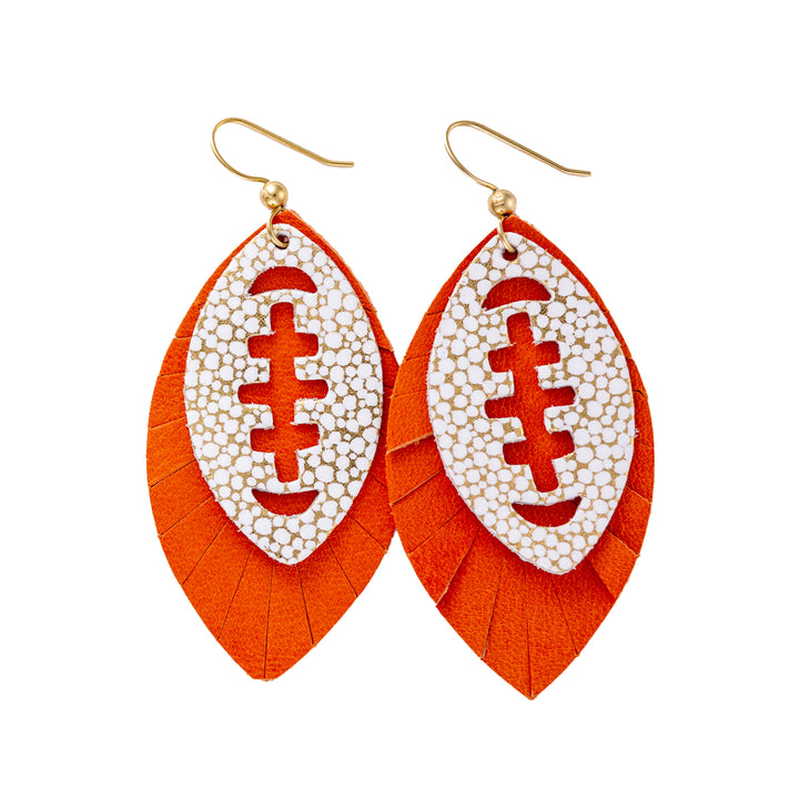 Touchdown Football Layered Earrings