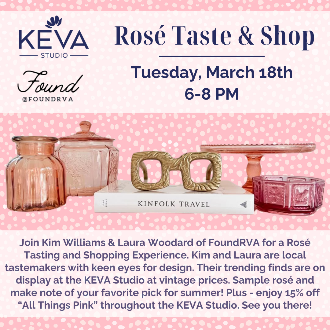 Rosé Taste & Shop with FoundRVA  Tuesday, March 18