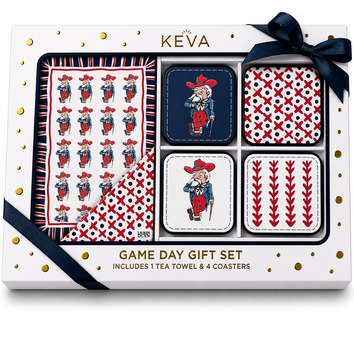 Dapper Gentleman in Navy and Red Game Day Gift Set