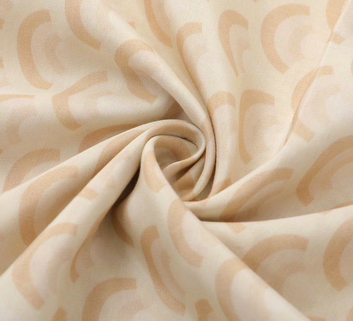 Golden Champagne Braided Silk Petite Hoop Earrings