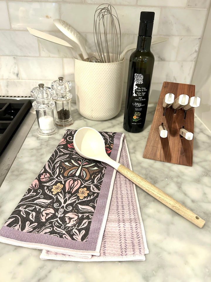 Midnight Garden Double-Sided Tea Towel