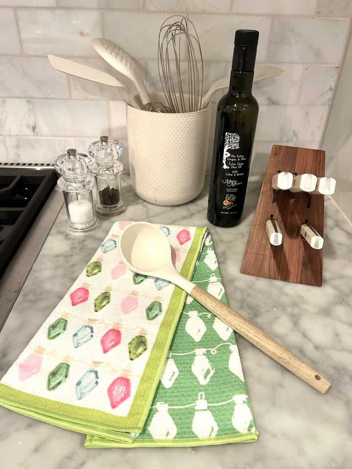 Holiday Lights Double-Sided Tea Towel