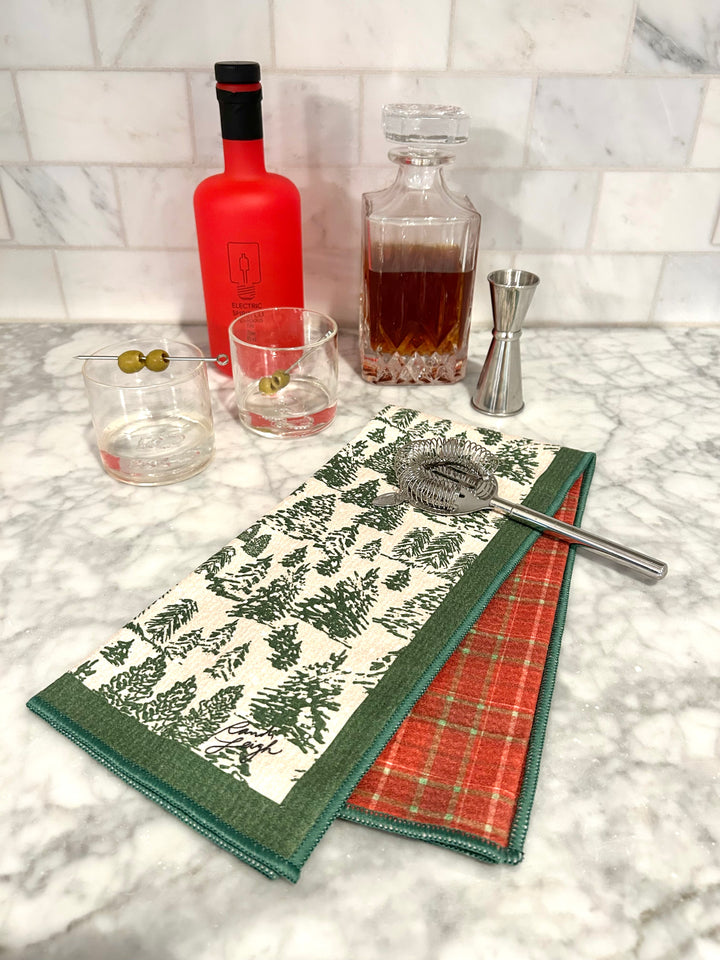 Winter Forest Double-Sided Tea Towel