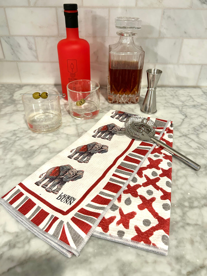 Game Day Elephant Tea Towel