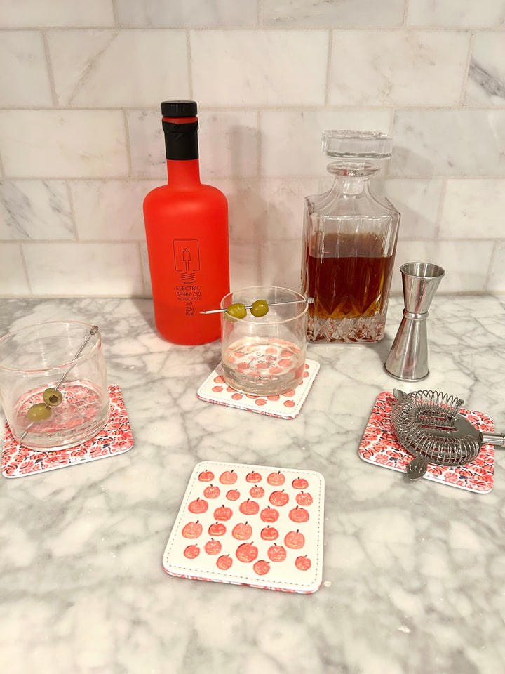 Pumpkin Patch Coasters, Set of 4