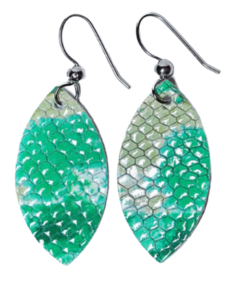 Jade Leather Earrings