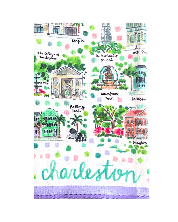 Charleston Double-Sided Tea Towel