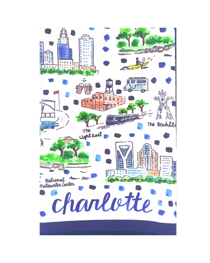 Charlotte, NC Double-Sided Tea Towel