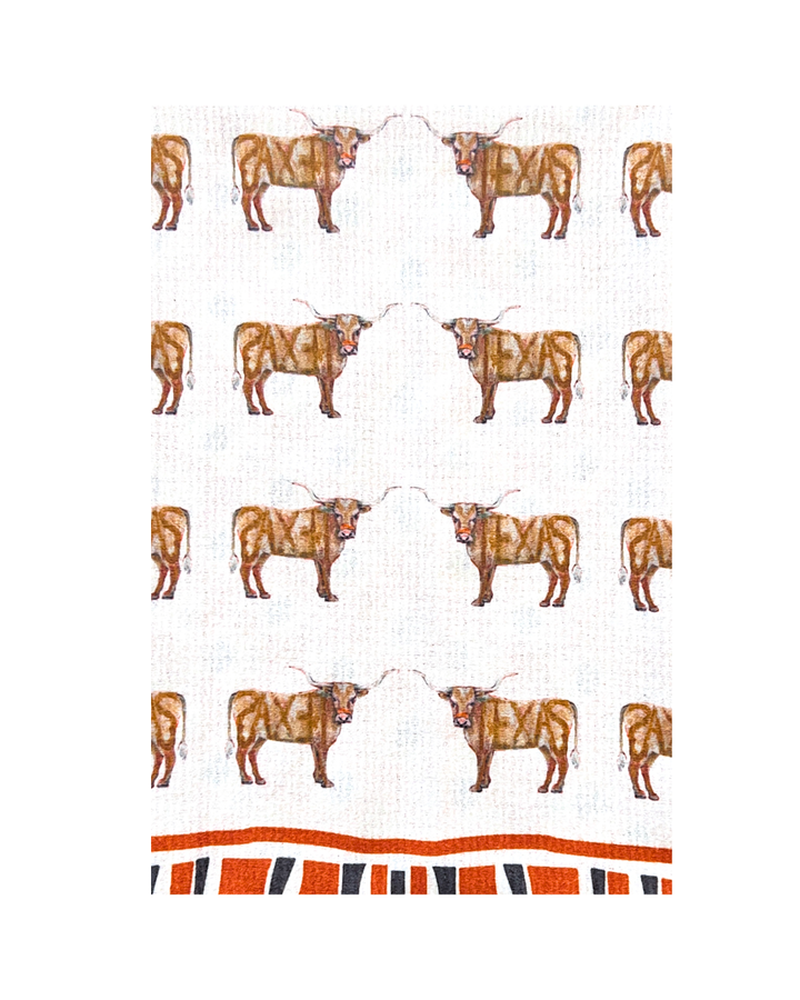 Game Day Longhorn Tea Towel
