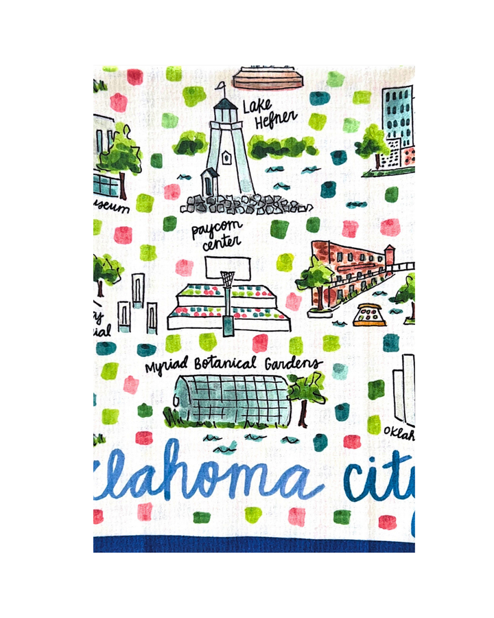 Oklahoma City Double-Sided Tea Towel