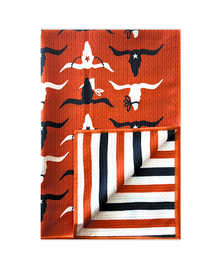 Spirit Longhorn Double-Sided Tea Towel