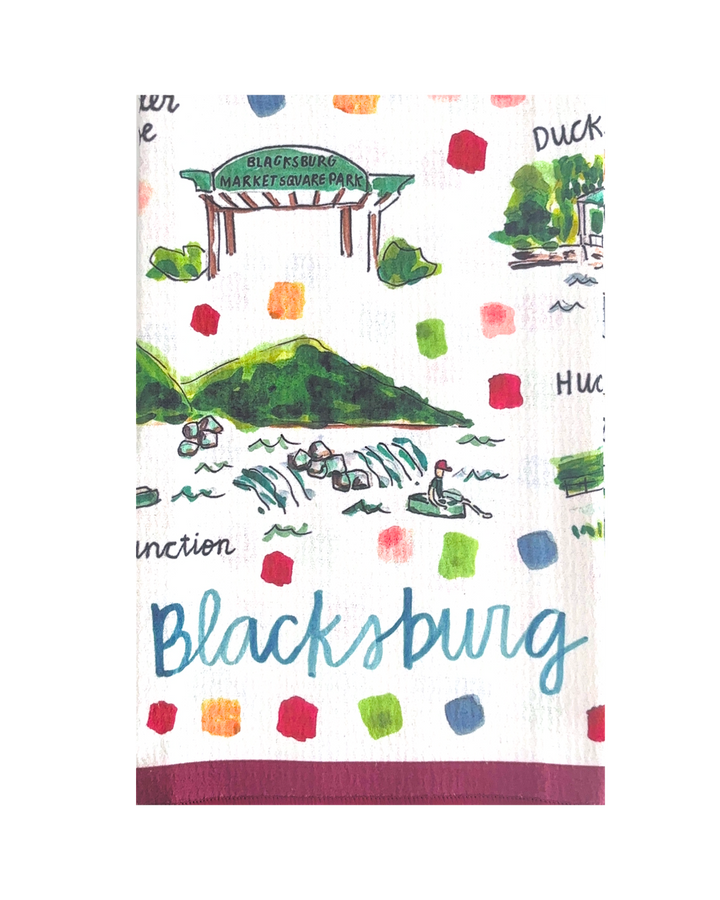 Blacksburg Double-Sided Tea Towel