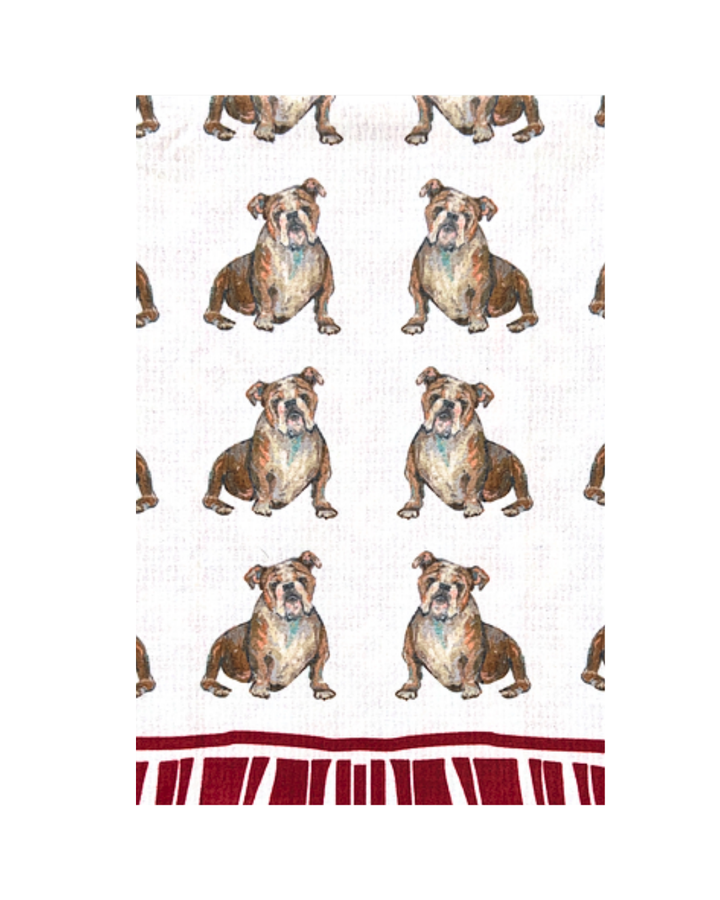 Game Day Bulldog in Starkville Tea Towel