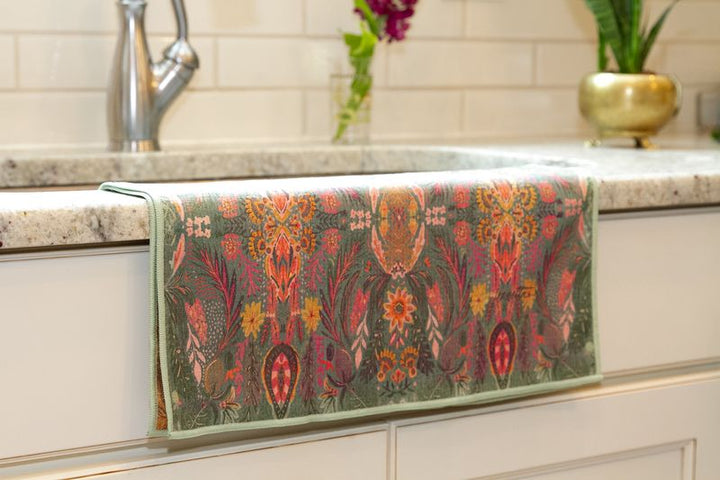 Amina Gold Double-Sided Tea Towel