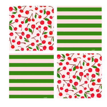 Mon Chéri Coasters, Set of 4