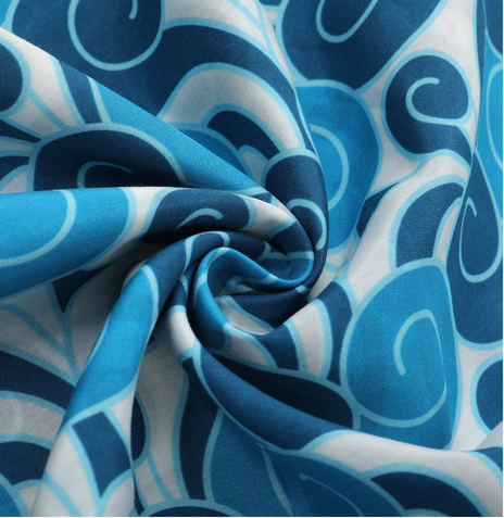 Ocean Braided Silk Petite Hoop Earrings