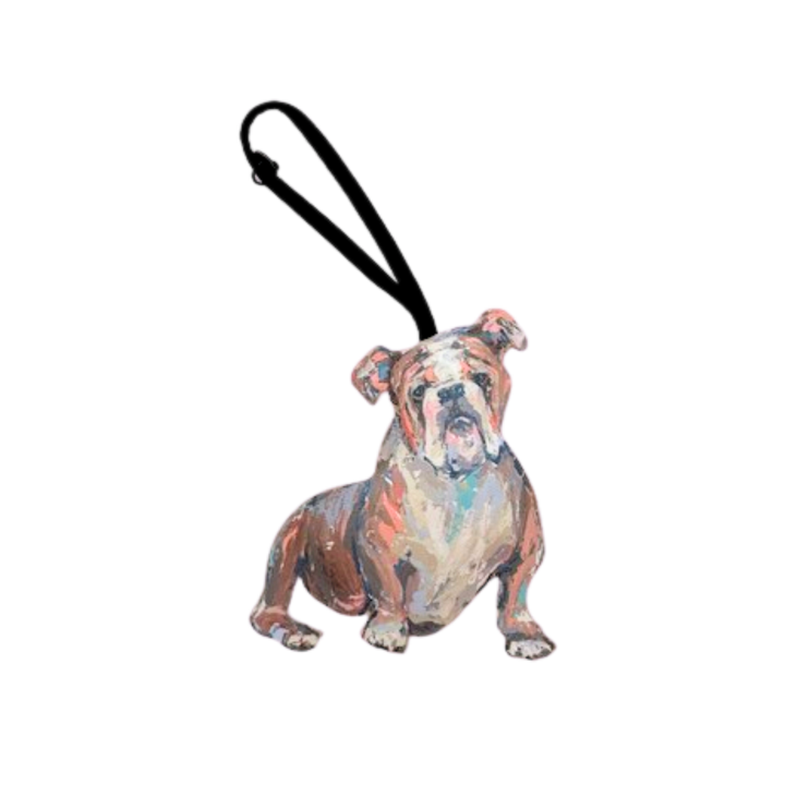 Bulldog in Classic Maroon Game Day Ornament