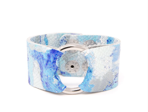 Blue Skies Ahead Leather Cuff