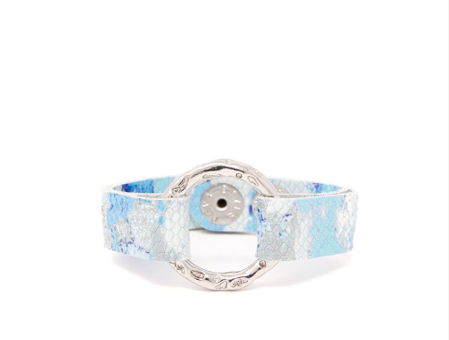 Blue Skies Ahead Leather Bracelet