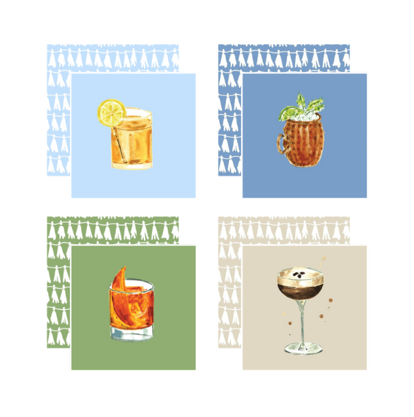 Shaken, Not Stirred Coasters, Set of 4