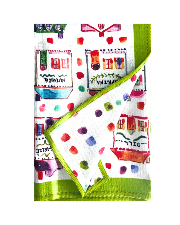 Spice Village Double-Sided Tea Towel