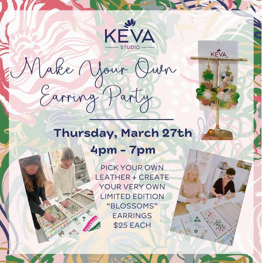 Make Your Own Earrings Party Thursday, March 27th 4-7pm