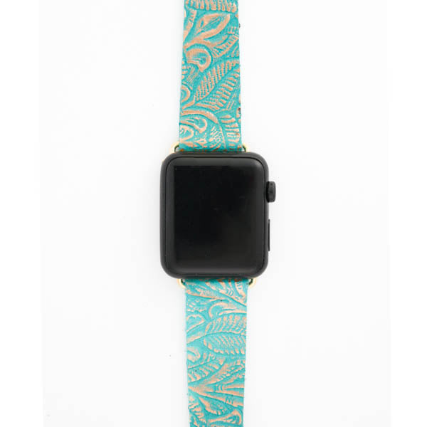 Turquoise Carved Watch Band