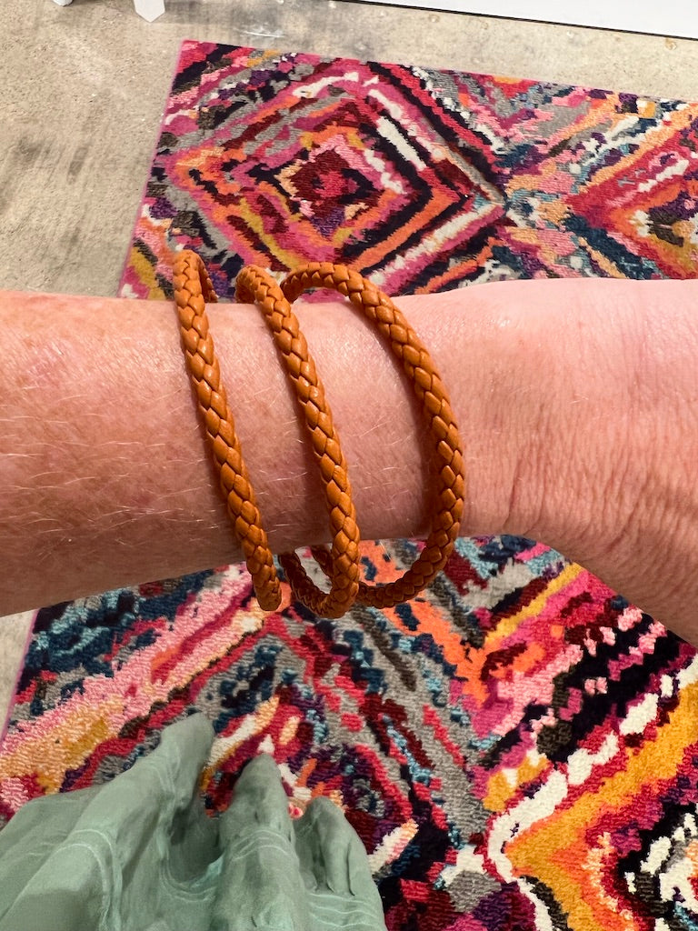 Orange Braided Bracelet