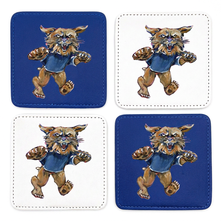 Blue Cat Game Day Coasters