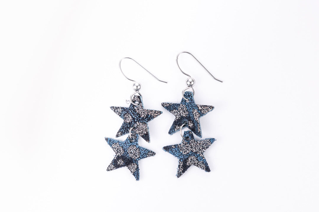 Blue Moon Star Earrings