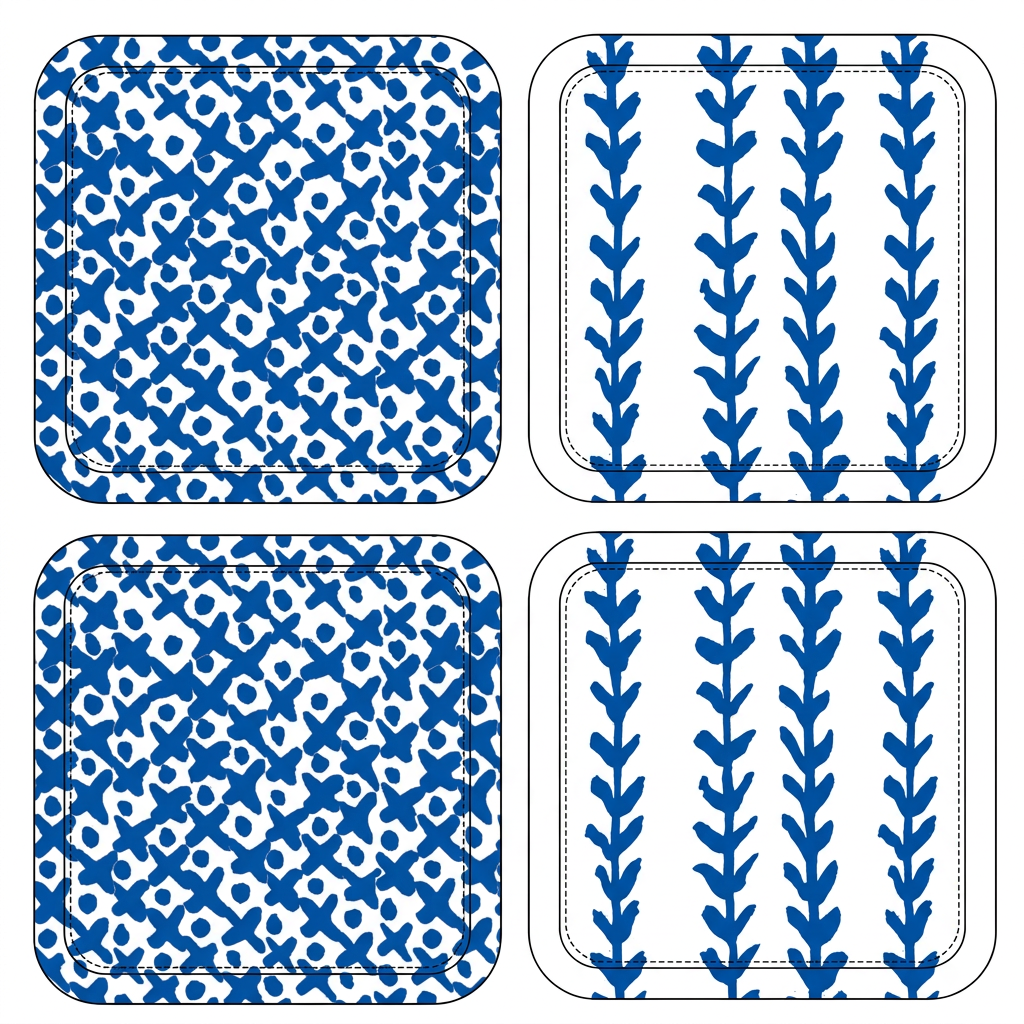 Blue Cat Game Day Coasters