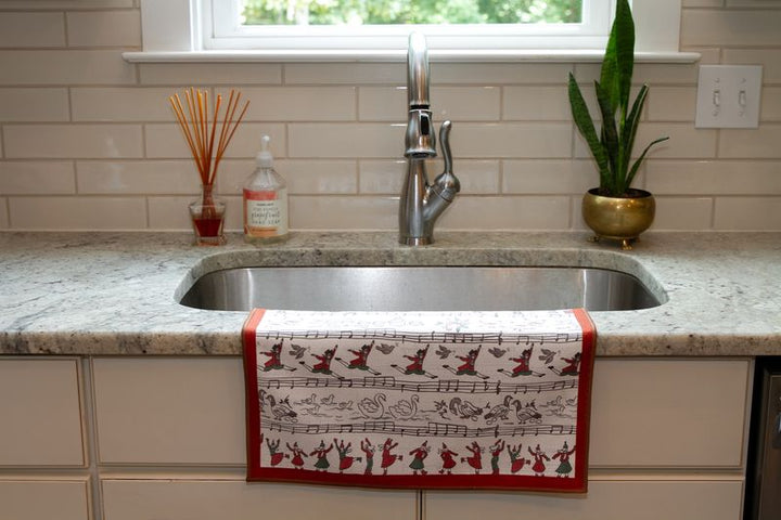 12 Days of Christmas Double-Sided Tea Towel