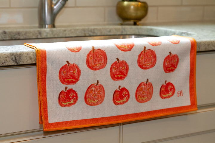 Pumpkin Patch Double-Sided Tea Towel