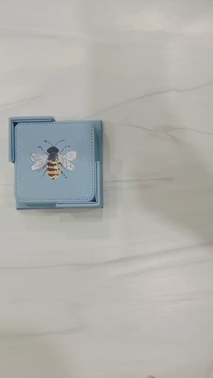 Bee Happy Coasters, Set of 4