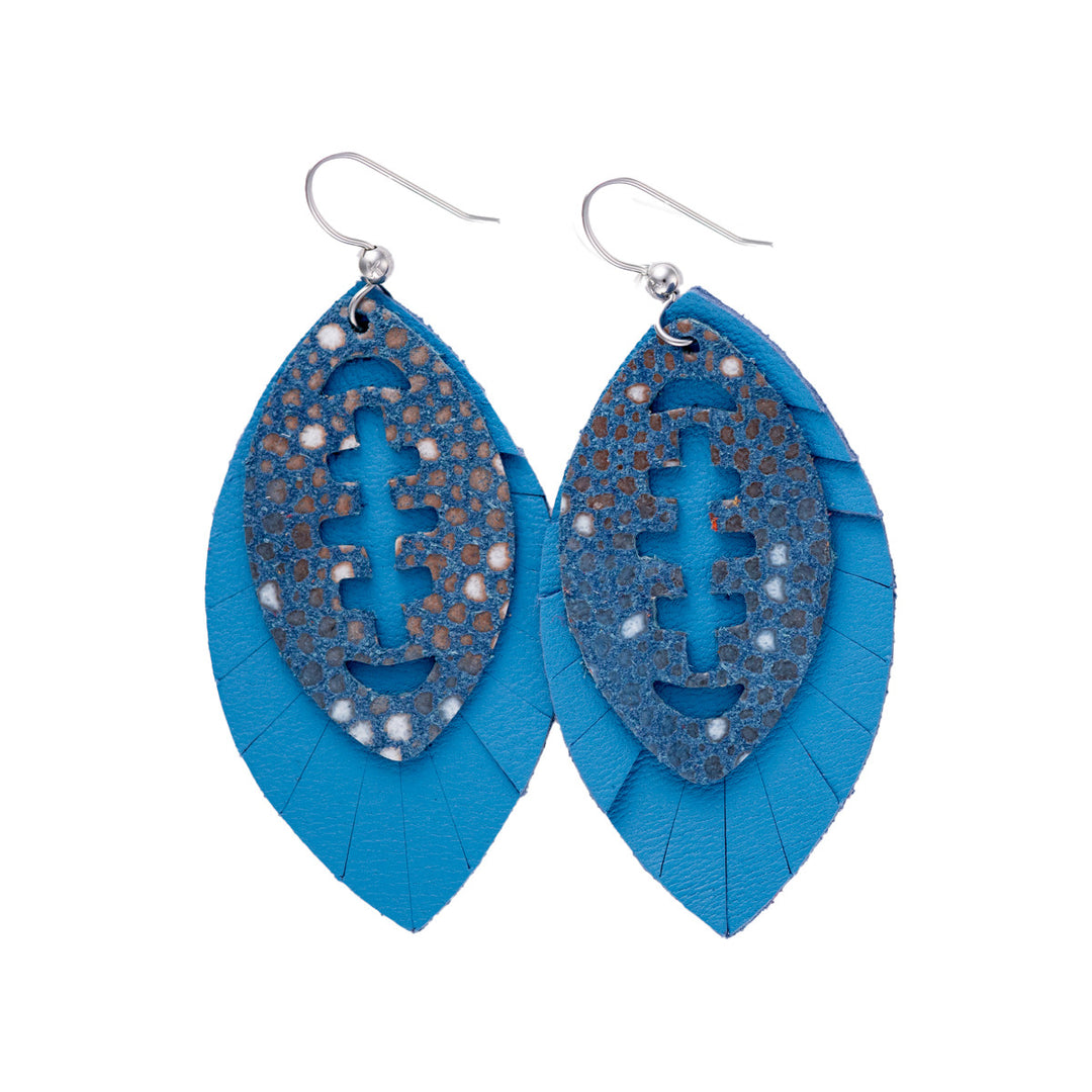 Touchdown Football Layered Earrings