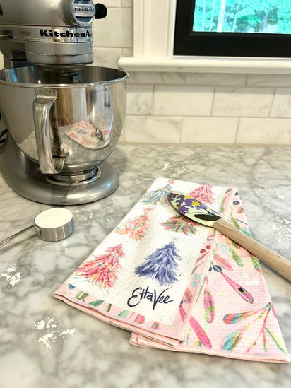 Spruce & Berries Double-Sided Tea Towel