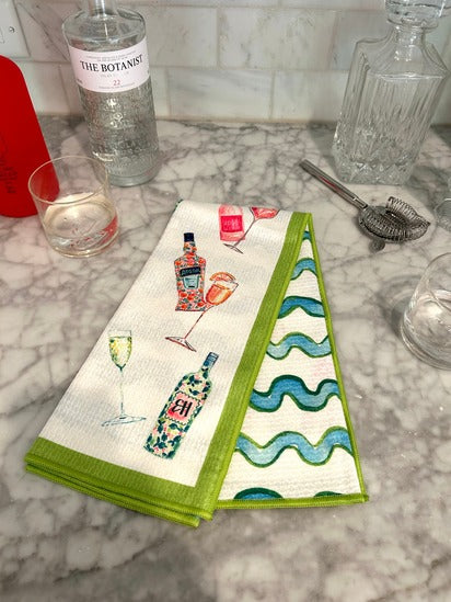 Cocktails Double-Sided Tea Towel