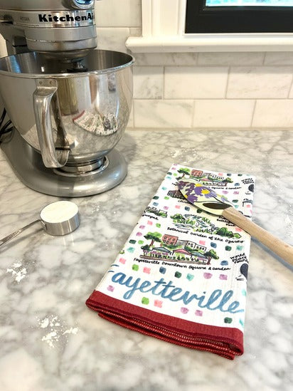 Fayetteville, AR Double-Sided Tea Towel