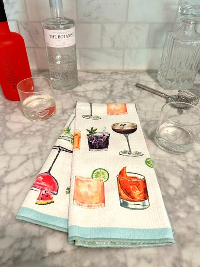 Shaken, Not Stirred Double-Sided Tea Towel