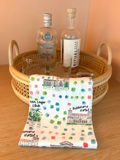 Palm Beach Double-Sided Tea Towel