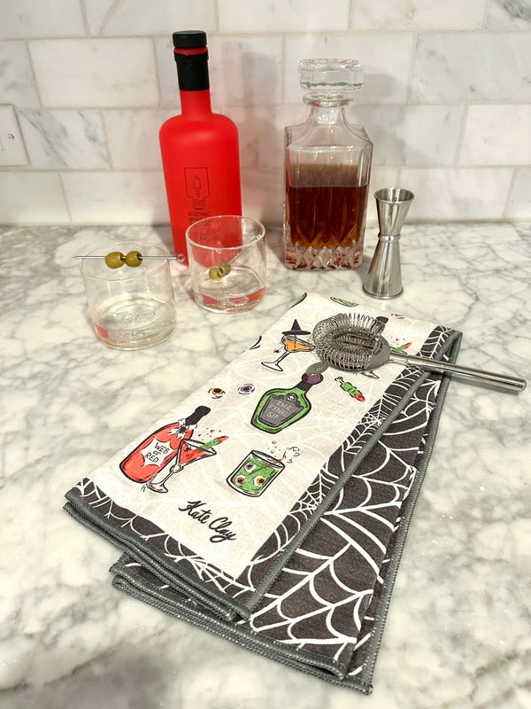 Spooky Cocktail Double-Sided Tea Towel