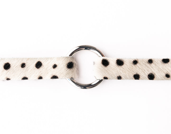 Spotted in Black Leather Bracelet