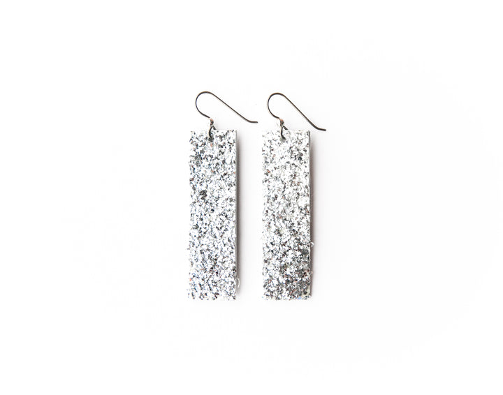 Sparkle in Silver Four Corners Earrings