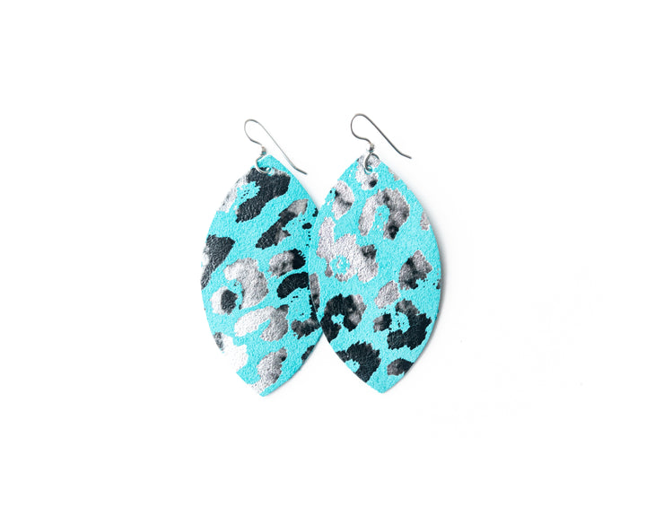 Waves of Pearl Leather Earrings