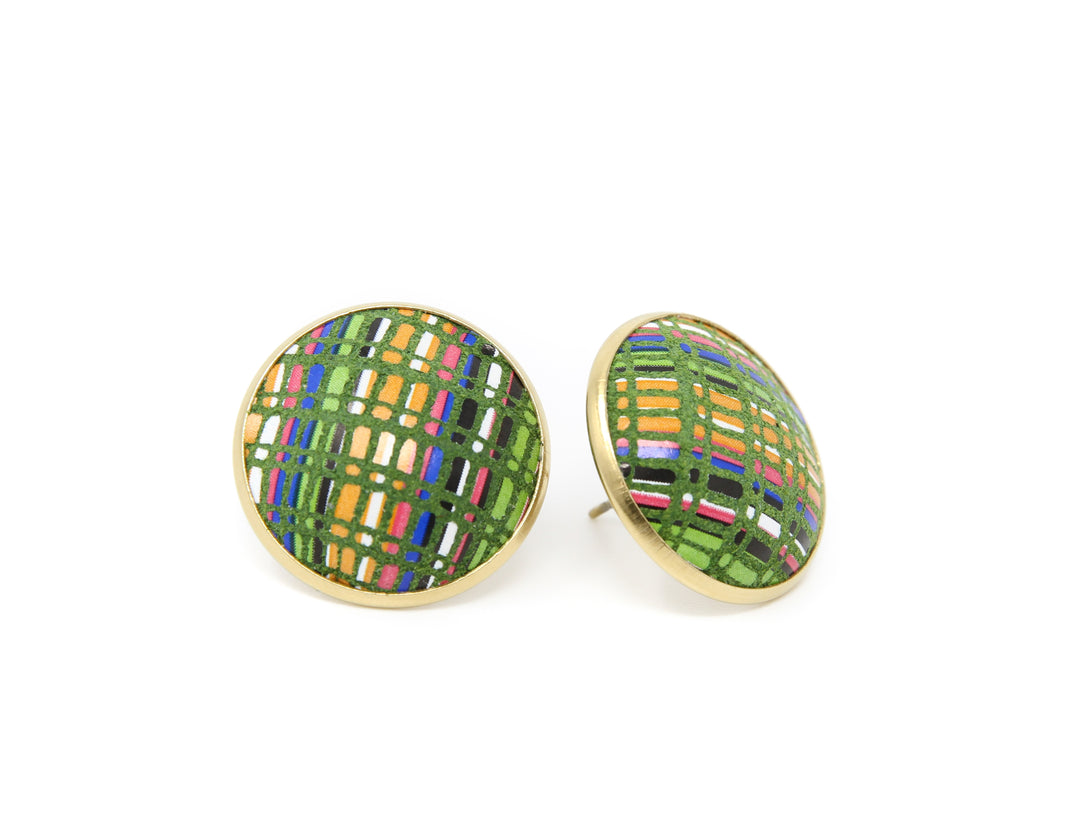 Positano Full Circle Button Earrings