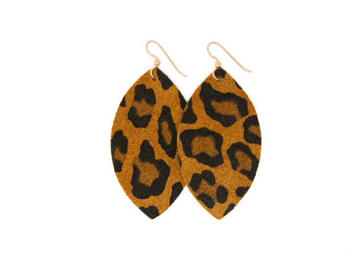 TINO Olive Leather Earrings