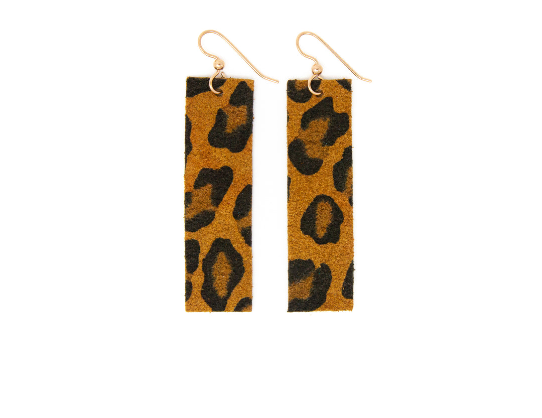 LEO Four Corners Leather Earrings