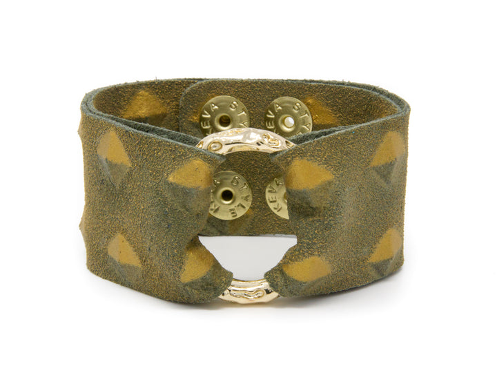 Tino Olive Leather Cuff