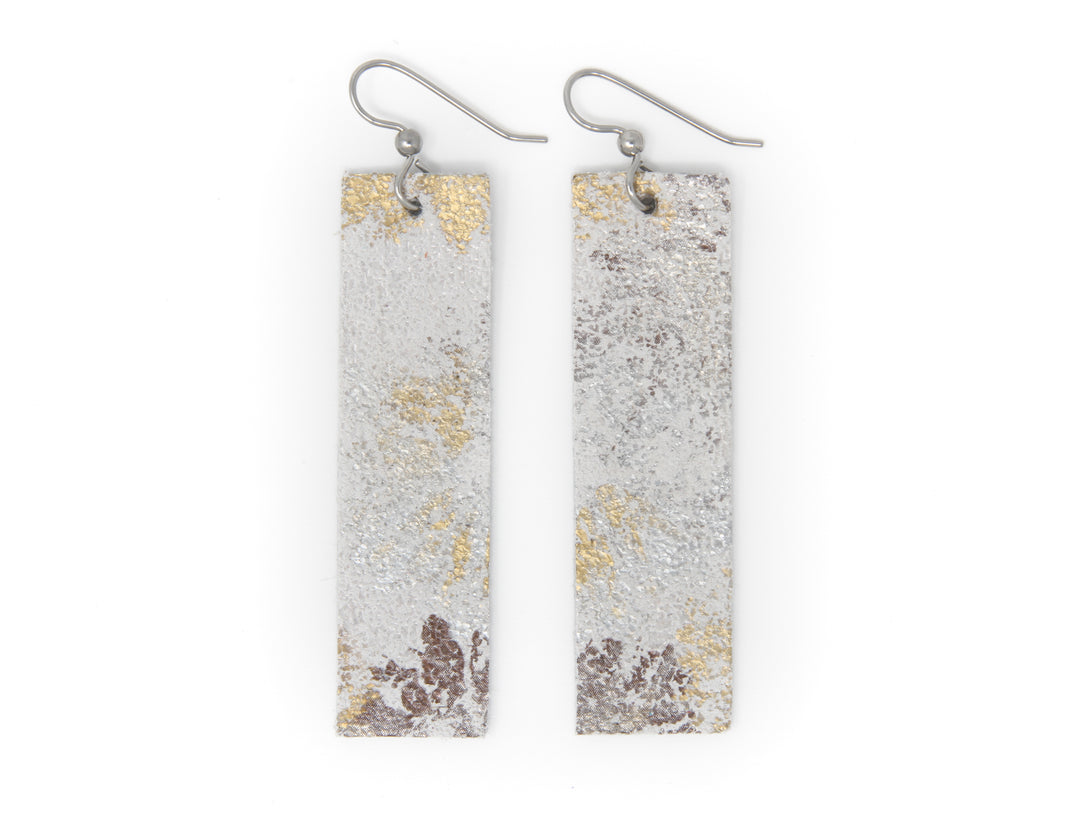 Maymont Blanche Four Corners Leather Earrings